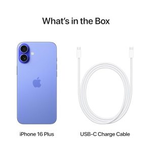 iPhone 16 128 Plus GB: 5G Mobile Phone with Camera Control, A18 Chip and a Big Boost in Battery Life. Works with AirPods; Ultrmarine