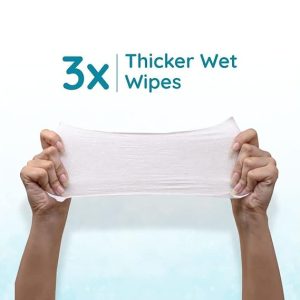 Mother Sparsh 99% Pure Water Baby Wipes (40 Unscented Wipes) Travel Friendly Pack made with Plant Based Fabric