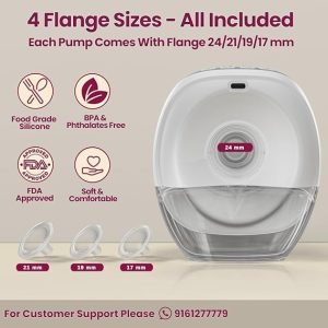 Promom Wearable Electric Breast Pump for Feeding Mothers, Automatic Hands-Free Pumping Machine with 3 Modes & 8 Suction Levels, Portable & Cordless with USB Charging, FDA Approved, Patented Diaphragm Case Technology, Best-In Class Suction-450MmHg/60KPA, Smart LED Display, 160ml BPA-Free Milk Cup, Quiet & Compact (1 Year Warranty) - Pack of 1