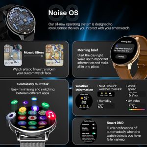 Noise Vortex Plus 1.46 AMOLED Display, AoD, BT Calling, Sleek Metal Finish, 7 Days Battery Life, All New OS with 100+ Watch Faces & Health Suite (Jet Black)