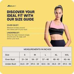 Boldfit Sports Bras for Women Removable Padded Sports Bra for Women Gym Sports Bra for Girls Workout Full Coverage Padded Sports Bra for Gym Yoga Running Scoop Neck Elastic Bottom Band Support