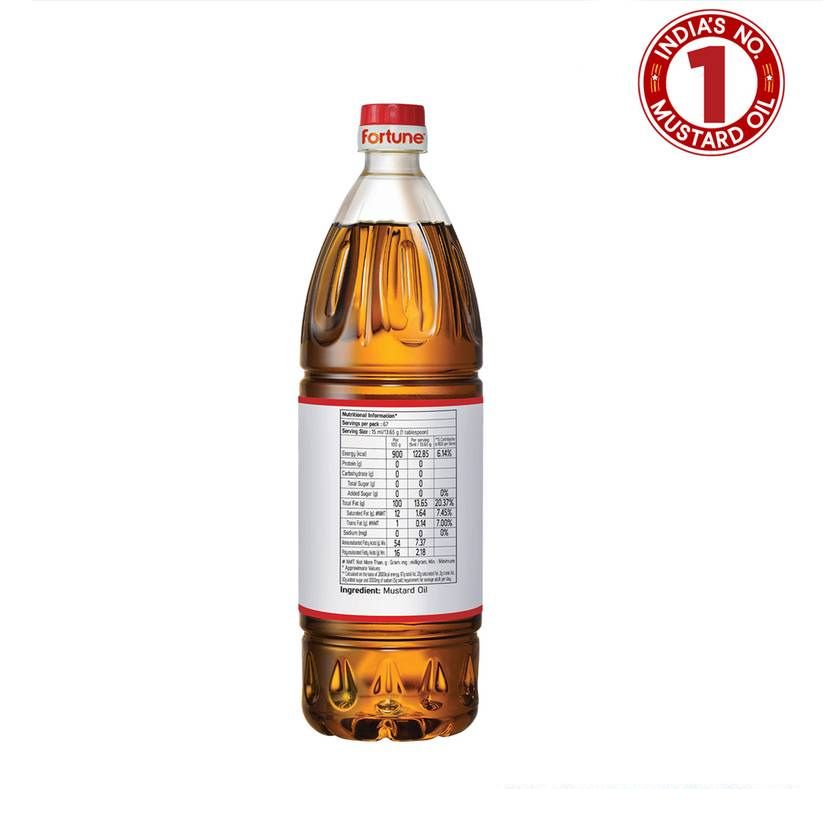 FORTUNE Premium kachi ghani pure Mustard Oil PET Bottle (1 L)