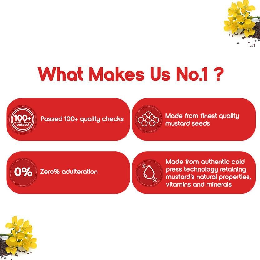 FORTUNE Premium kachi ghani pure Mustard Oil PET Bottle (1 L)