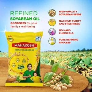 Mahakosh Refined Soyabean Oil Pouch (750 g)