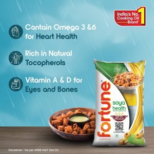 Fortune Soya Health Refined Soyabean Oil (870 g)