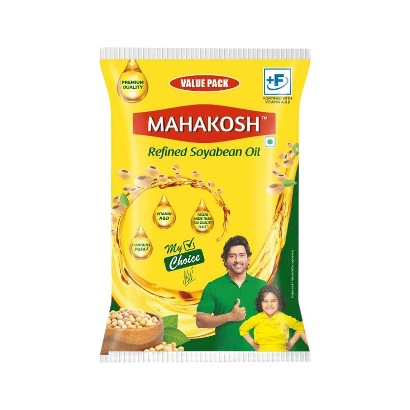 Mahakosh Refined Soyabean Oil Pouch (750 g)