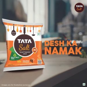 Tata Salt Free Flowing and Iodised Namak, Vacuum Evaporated Iodized Salt  (1 kg)